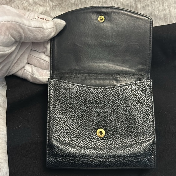 Chanel Black leather small compact bifold wallet - Picture 7 of 17